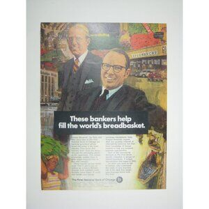 Vintage 1971 First National Bank Of Chicago Advertisement Print